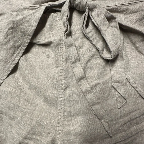 Patagonia Tan High Waist Hemp Blend Shorts with Tie Front Small - Picture 2 of 6